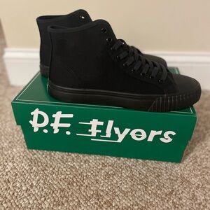 Brand New, Never Worn Black P.F. Flyers Men’s Size 9, Women’s Size 10.5